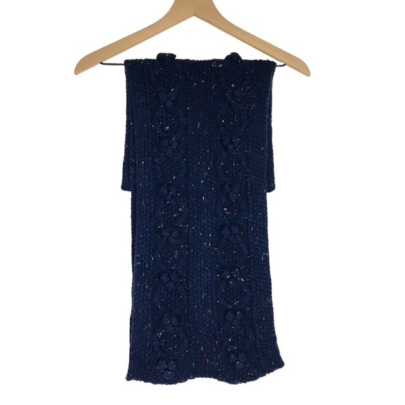 LANDS’ END Infinity Scarf Chunky Cable Knit Multicolor Speckled Yarn Cozy Warm - Picture 2 of 10